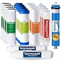 iSpring F19K200 Upgraded 200 GPD 2-Year Replacement Filter Pack for RCC2AK 6-Stage Reverse Osmosis System with Alkaline Mineral Filter, 19-Piece