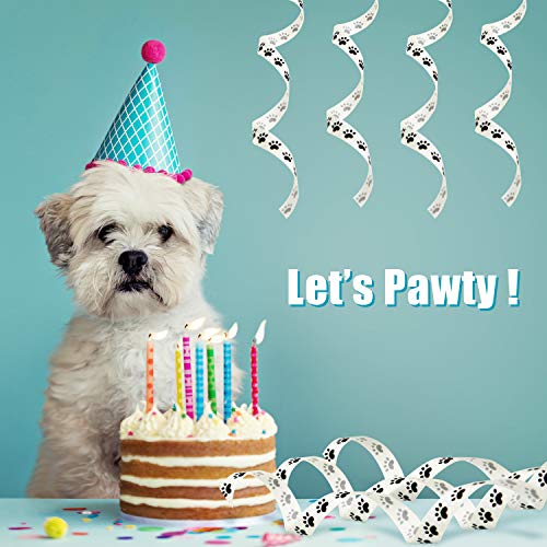 2 Rolls Paw Print Ribbon Paw Party Stain Ribbon Rolls For Dog Paw Print Party Ornaments Gift Wrap Decor, 3/8 Inch By 50 Yard #TOP6