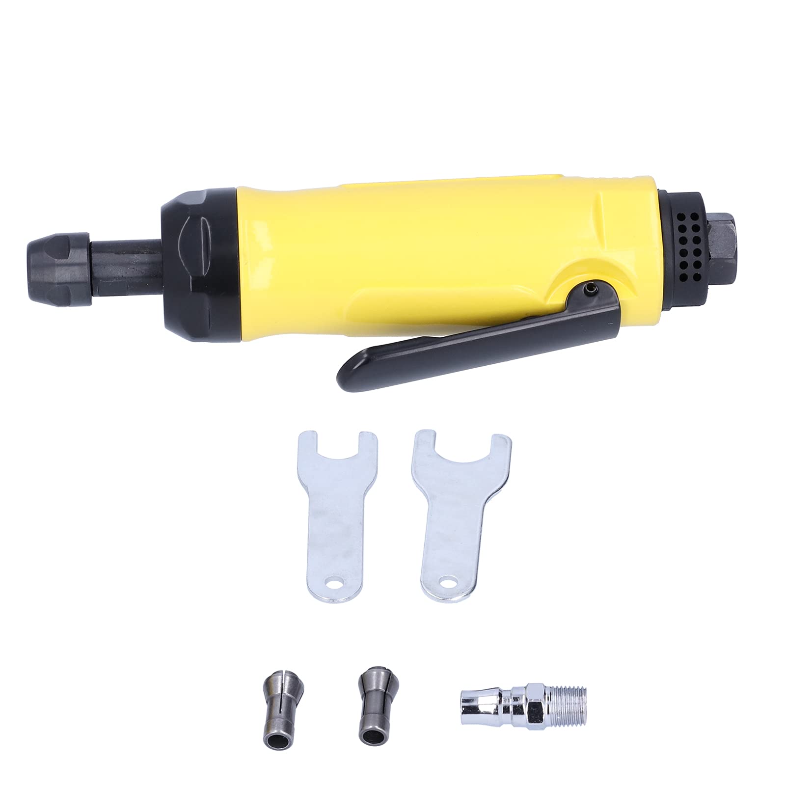 Mini Pneumatic Grinder Portable Mini Air Angle Die Grinder 1/4 Air Inlet Pneumatic Engraving Machine Air Grinding Tool 22000rpm Pneumatic Grinder