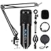 Kalawen Microfono a Condensatore USB Professionale di Registrazione per Cellulari PC Computer da Studio con Supporto da Tavolo Filtro Antipop Treppiedi