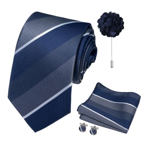 Image of joy alice 70 Colors Ties Set Men Mixed Color Necktie Handkerchief Cufflinks Brooch 3.15 Formal