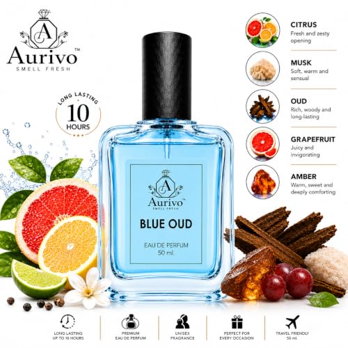 Image of Blue Oud Eau De Parfum for Men | Long Lasting Perfume | Premium Woody Oud Fragrance | Luxury EDP Spray | Daily Wear | Office Perfume | 50ml