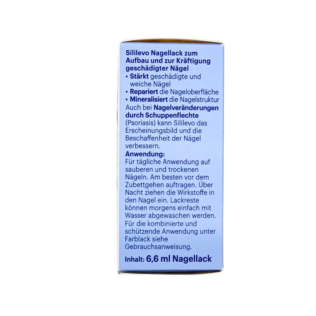 Sililevo Hydrolack 1x 6,6 ml I Aufbau und Kräftigung geschädigter Nägel I Medizinischer Nagelstärker I Nagelspliss, Nagelbruch, Nagelpsoriasis I Spar-Set plus Pharma Perle