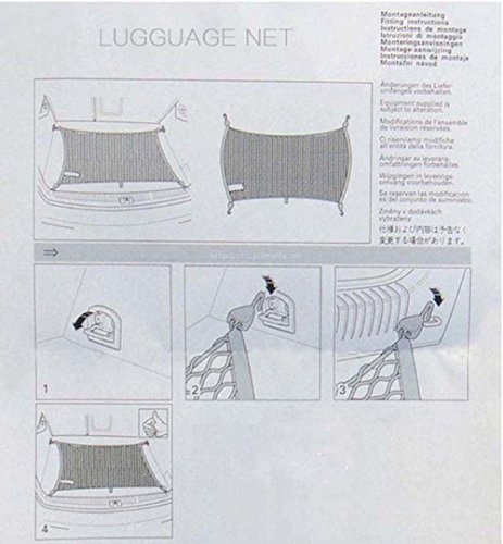 ZYCHUANGYING Black Mesh Floor Trunk Cargo Net SUV Storage Organizer Net Compatible with Porsche Cayenne