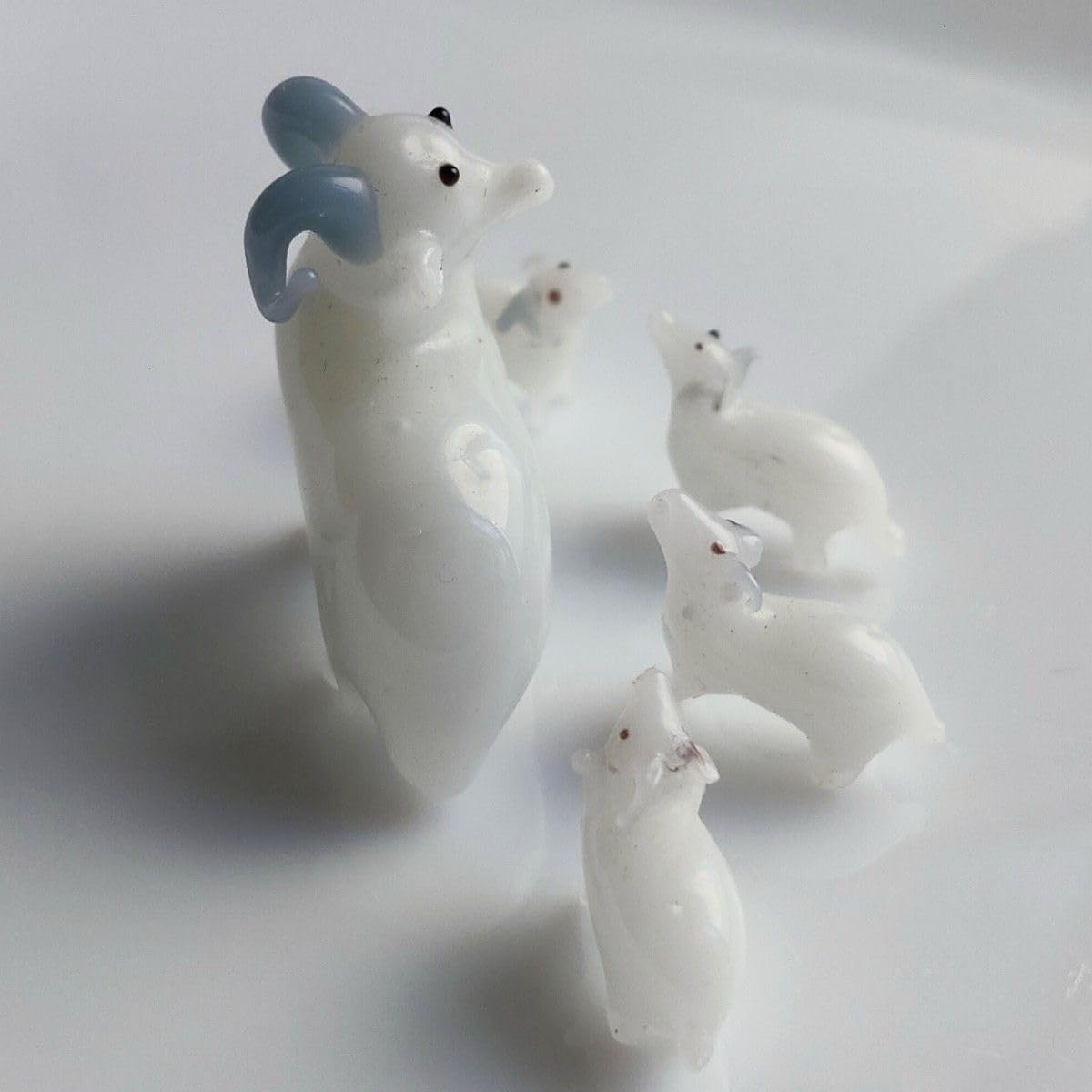 Amazon.co.jp: ガラス細工 ヤギ 羊 親子 まとめ 硝子 工芸品