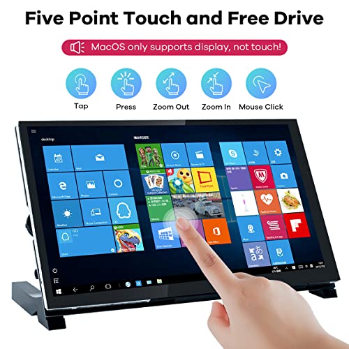 Image of Hosyond 7 Inch IPS LCD Touch Screen Raspberry Pi Monitor Display 1024x600 Capacitive Screen HDMI Monitor Compatible with Raspberry Pi 5 /4B /3B+, BB Black, Windows 10 8 7