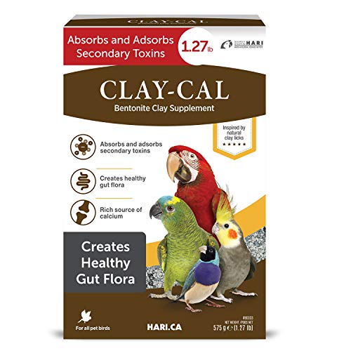 Hagen Clay-Cal Bentonite Clay Supplement For All Birds, Absorbs Toxins, Helps Gut Flora And Source Of Calicum, 1.27 Lb Bag #TOP30