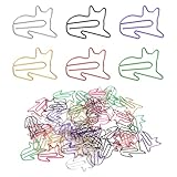 XRVRILE 50 Clips con Motivo de Gatos Funny Paper Clips con Forma de Gatos de Colores Regalos para la Oficina, la Escuela, Papelería, Documentos Regalo para Gifts for Cat Lovers