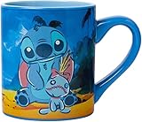 Silver Buffalo Lilo and Stitch Ohana Means Family Ceramic Coffee Mug, 20 Ounces