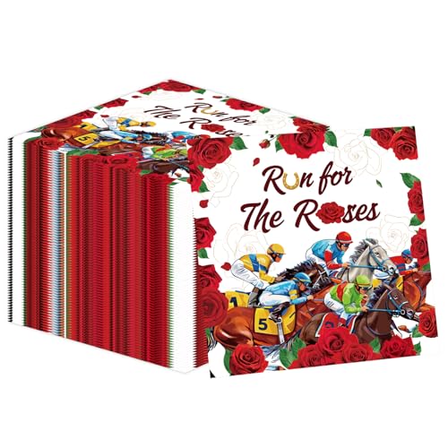 50PCS Party Napkins Decorations Disposable Paper Luncheons Cocktail Dinners Napkins Celebrations Tableware Party Supplies (Derby)