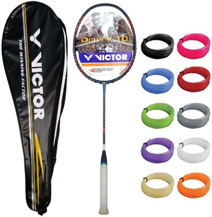 VICTOR DRIVEX 10 Raqueta metálica de bádminton (4UG5) (elección de cuerda y tensión)