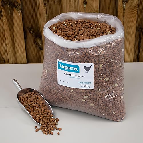 Leagrams Standard Peanuts for Wild Birds Aflatoxin Tested High-Energy Whole Peanuts for Garden Birds (5kg) Bag