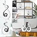 Gerrii 2 Pcs Modern Room Ceramic Decor Center Pieces Table Decorations Ceramic Statue Coffee Table Decor Centerpiece for Home Office Coffee Living Room, 2 Size(White, Silver)