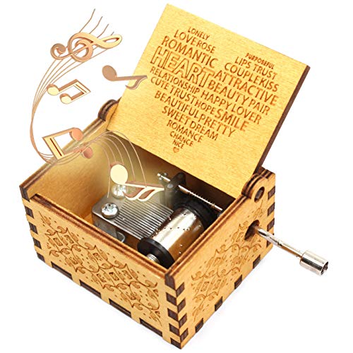 ukebobo Wooden Music Box - Can’t Help Falling in Love Music Box,