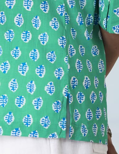 Image of Amazon Brand - Myx Women's Screen Print Straight Printed Regular Cotton Short Kurti (Available in Plus Sizes)