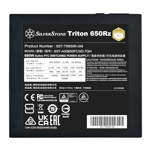 SilverStone Triton 650W ATX 3.1 Modular Fuente de Poder miniatura 6
