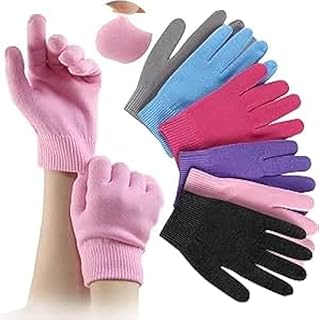 زوج واحد من قفازات جل مرطب لليدين الجافة، قفازات لوشن تنعيم اليدين، قفازات ترطيب ليلية من السيليكون لليدين الجافة والمتشققة، متعددة الالوان