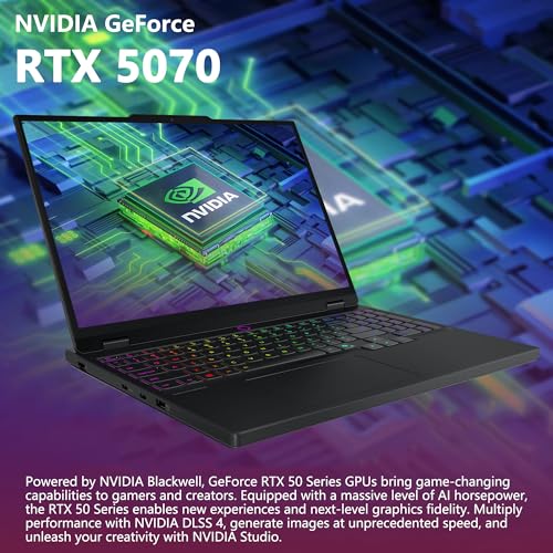 Image of Lenovo Legion 5 AI-Powered Gaming Laptop | 15.1 inch WQXGA OLED 165Hz | Intel Core Ultra 7 255HX (>i9-14900HX) | 32GB DDR5 2TB SSD | GeForce RTX 5070 8GB DLSS4 | RGB Backlit Win11 Pro w /DLCA Accessory