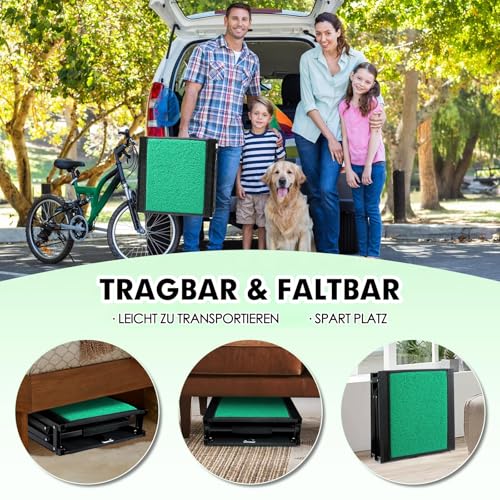 Maximale Länge 180cm Große Hunderampe Auto, Klappbare Hunde-Rampe mit Anti-Rutsch-Oberfläche, Hunderampe Auto Klappbar für SUV, LKW & Outdoor Treppen, Hundetreppe Auto für 100kg Große Hunde SUV & LKW