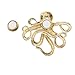 MANZHEN Trendy Gold Plated Octopus Magnetic Eyeglass Holder for Shirts(Antique gold)