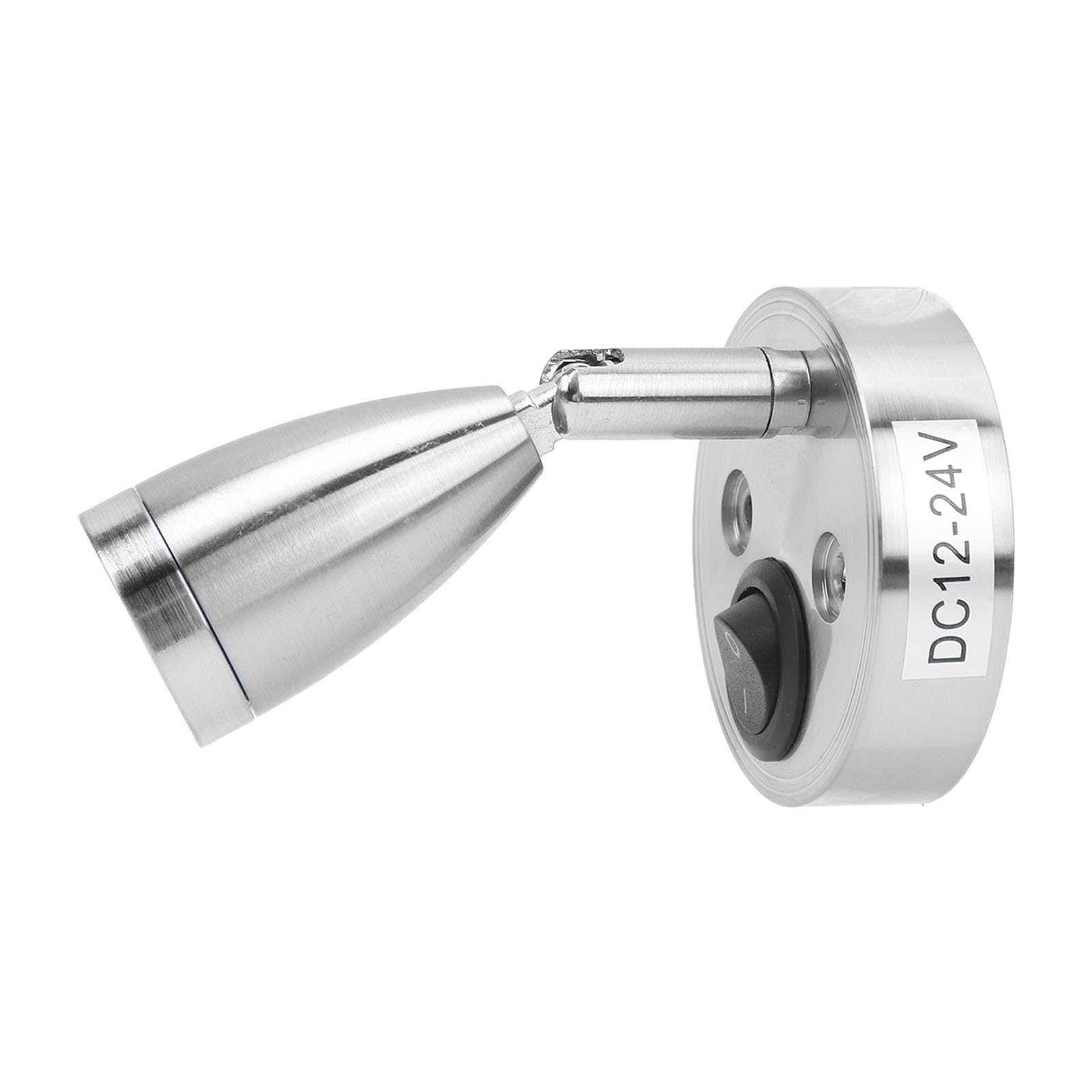 Akozon RV 12V 24V Polished LED Reading Light Berth Boat Marine Lights Truck Ship Trailer (Silver)