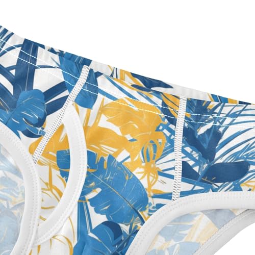 KLL Blue and Yellow Theme Plants Boys Toddler Cotton Briefs Breathable Children Undies4