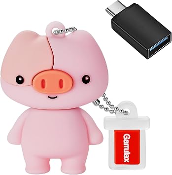 USB Flash Drives, 16GB/32GB/64GB/128GB Silicone USB2.0 High Speed Thumb Memory Stick Pen Date Storage Pendrive U Disk Piggy, 64GB