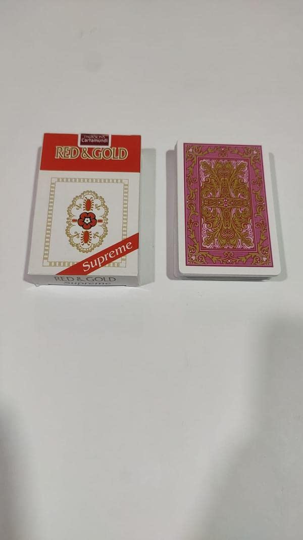 Normal Playing Cards Supreme Bridge Size Deck - Red and Gold