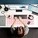 Pink Minimalist Gingham Floral Desk Mat Gaming Mouse Pad Large Cute Pastel Desk Pad Deskmat Kawaii, Women Office Desk Cover Mat, Laptop Computer Keyboard Mat Mousepad Desk Accessories 31.5