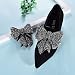 Tsangbaby Rhinestone Bow Shoe Clips - Removable Crystal Elegant Party Buckle Decorations for Women Girls - 2 Pcs