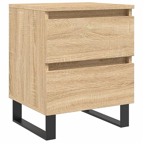 vidaXL Mesita de Noche Madera de ingeniería Roble Sonoma 40x35x50 cm