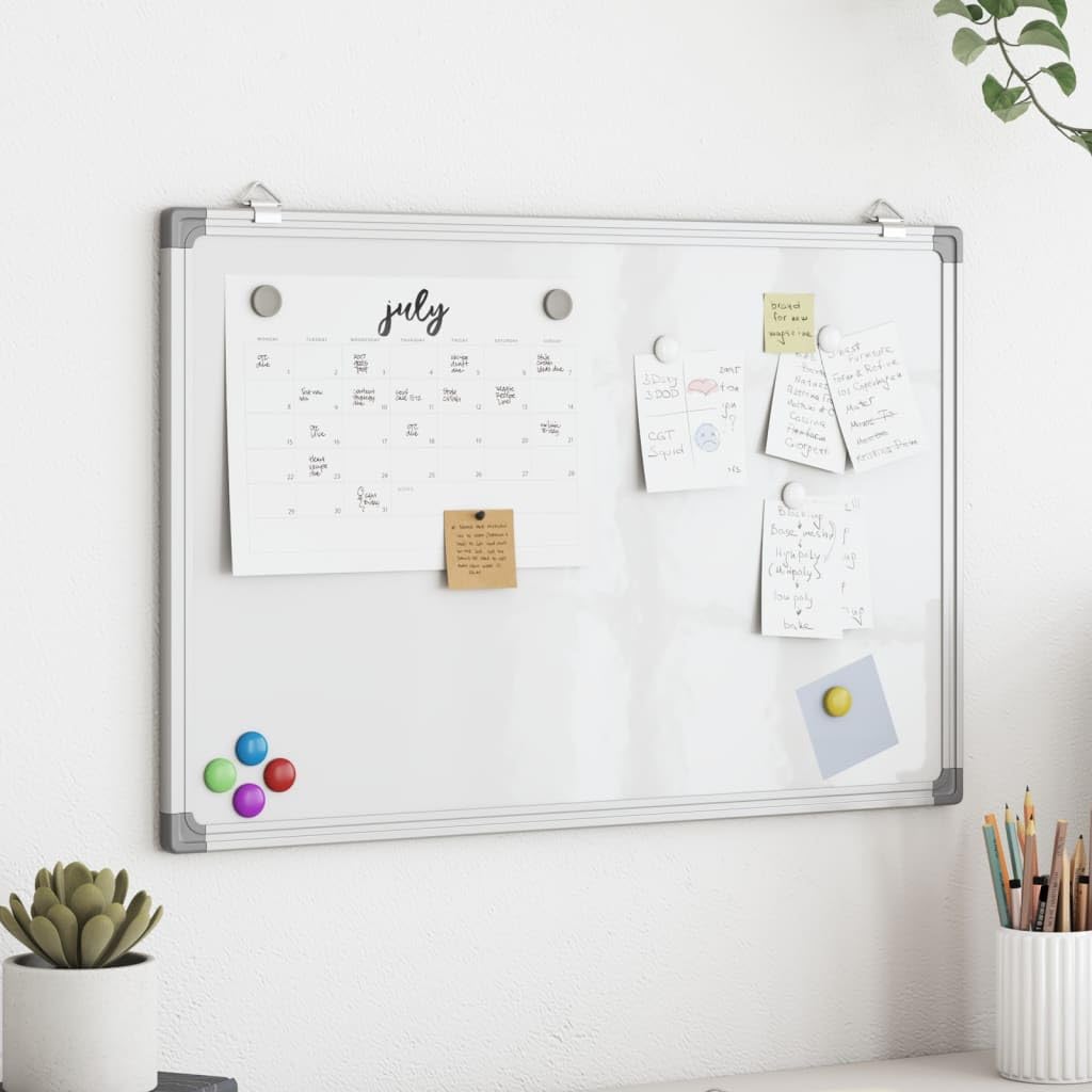 SKM Magnetisches Whiteboard 80x60x1,7 cm Aluminium,Bürobedarf,Präsentationsbedarf,Ausstellungstafeln,2.67 kg,4005349