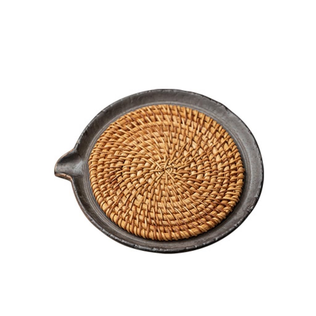 Service à thé Kung Fu avec base de théière en céramique artisanale
