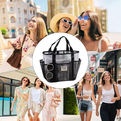 Beach Tote - Mesh Beach Bag | Large Tote Bags For Family | Reusable Shopping Grocery Bag | Large Lightweight Multi Functional4