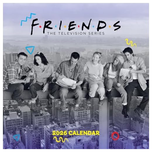 2026 CALENDAR FRIENDS MONTH TO VIEW SQUARE WALL CALENDAR OFFICIAL PRODUCT