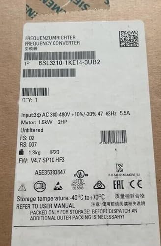 New 6SL3210-1KE14-3UB2