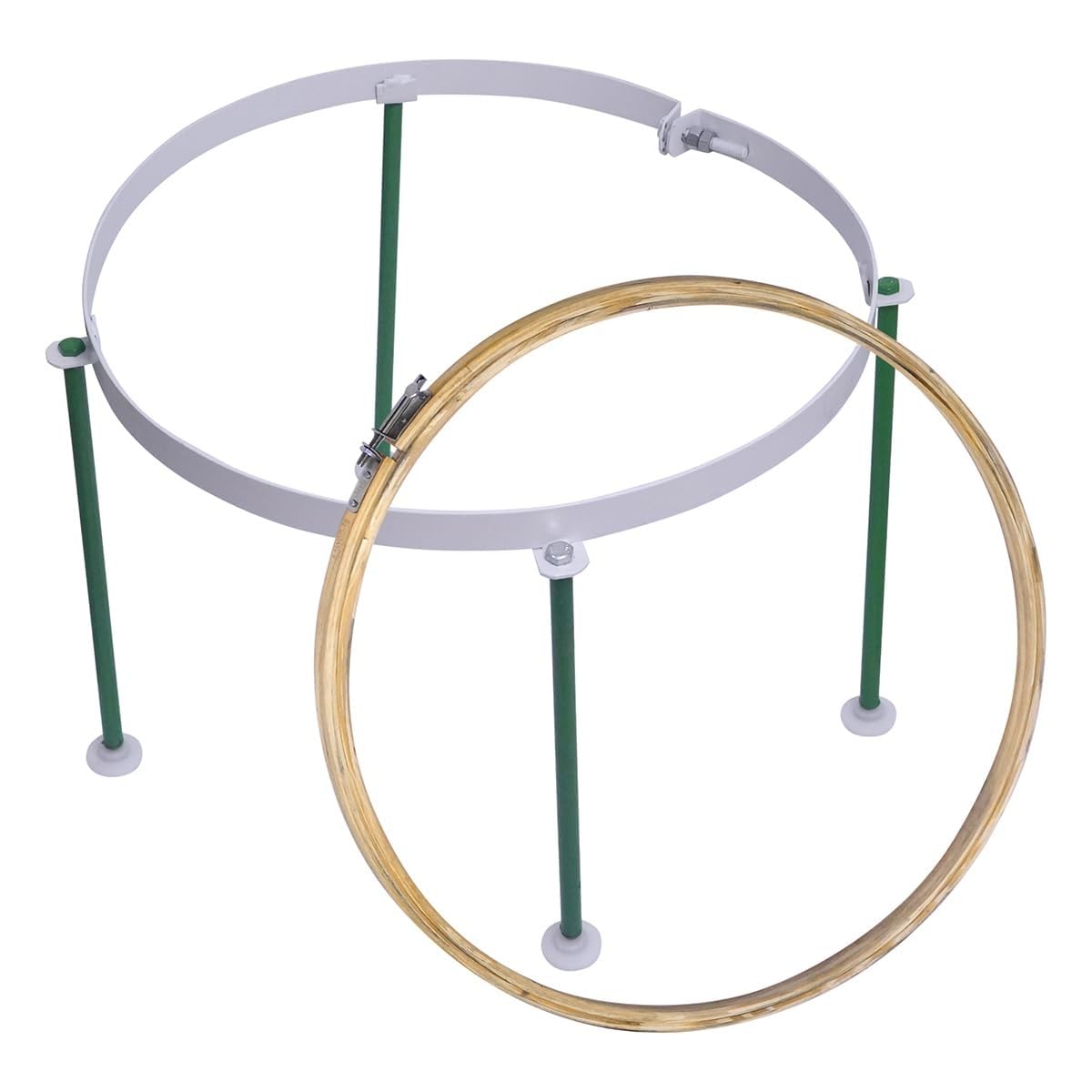 Aari Embroidery Stand 18 Inch Large Round Wooden Embroidery Hoop with Iron Frame for Aari Work, Hand Embroidery Work, adda Work, Fabric Work (1 Piece)-image-29
