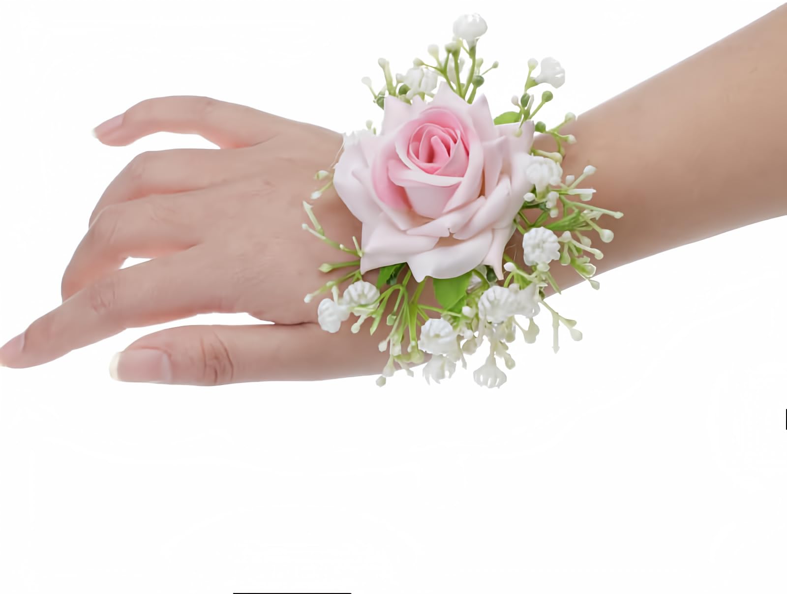 Bracelet de corsage rose demoiselle d'honneur accessoire de mariage