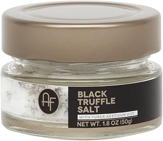 Italian Black Summer Truffle Salt – Gourmet Truffle Salt Made With Real Black Truffle – Tuber Aestivum Vitt – Specialty Truffle Seasoning for Cooking and Finishing – 1.76oz (50g)