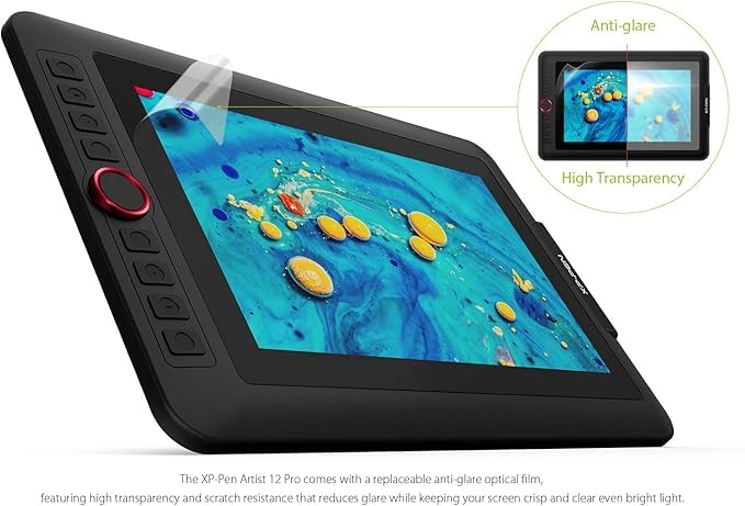 Xp-Pen Artist 12 Pro 12 Inch Drawing Monitor Pen Display Full-Laminated Graphics Drawing Tablet with Tilt Function Battery-Free Stylus and 8 Shortcut Keys, 8192 Levels Pen Pressure and 72% Ntsc-Black - Image 4