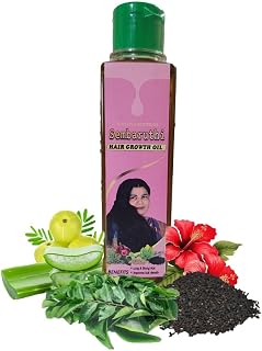 Sembaruthi Traditional Organic Hair Growth Oil (500ml) for Men & Women with Ayurvedic herbs of Hibiscus, Aloevera, Indigo,... Price In India