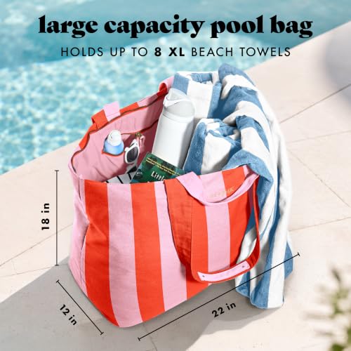 Image of Fit & Fresh All The Things XL Beach Bag for Women, Oversized Travel Tote