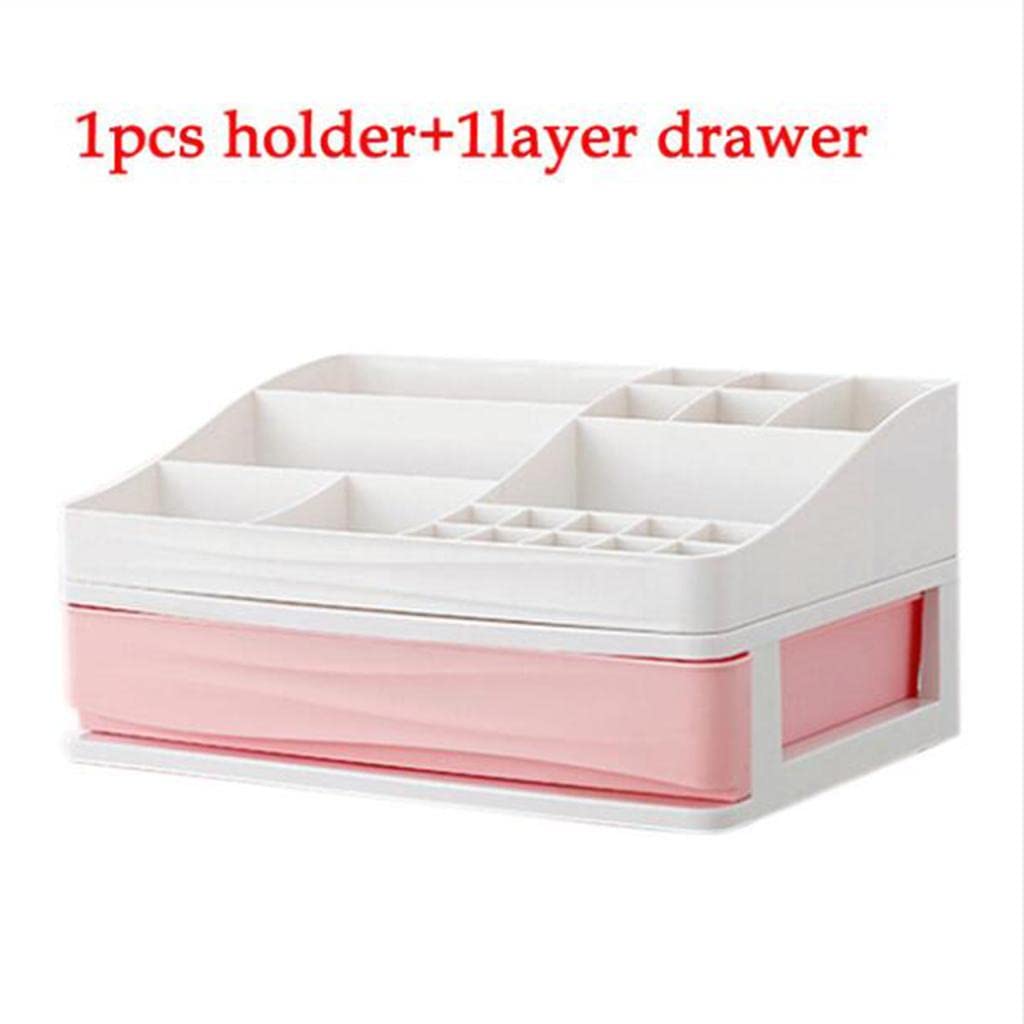 LOOM TREE® Cosmetic Organizer Makeup Drawer Holder Jewellery Box Storage 1 Tier Pink | Household Supplies & Cleaning | Home Organization | Storage Boxes 1