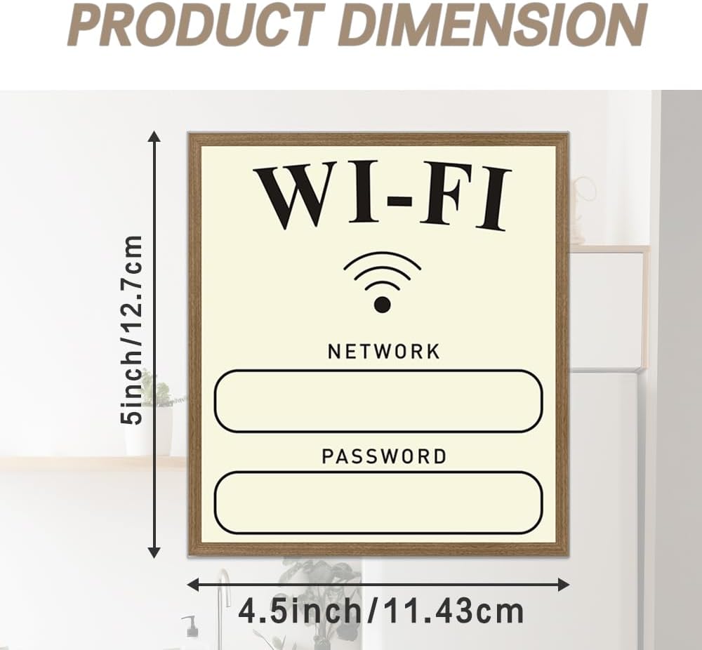WiFi Sign,2 Pack Magnetic WiFi Password Sign image 3