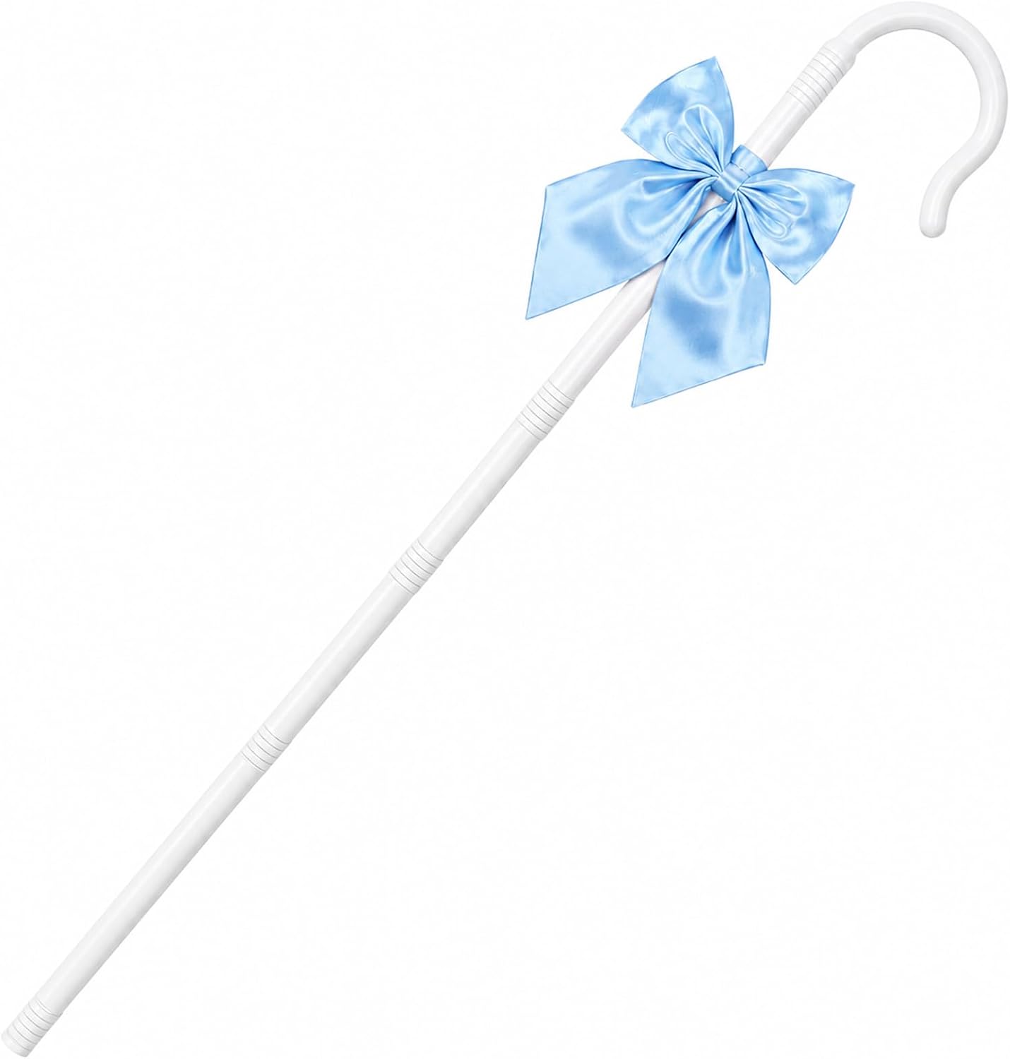 52 Inch Shepherd Staff and Bow Tie Hook Canes with Bowtie for Women Halloween Party Cosplay