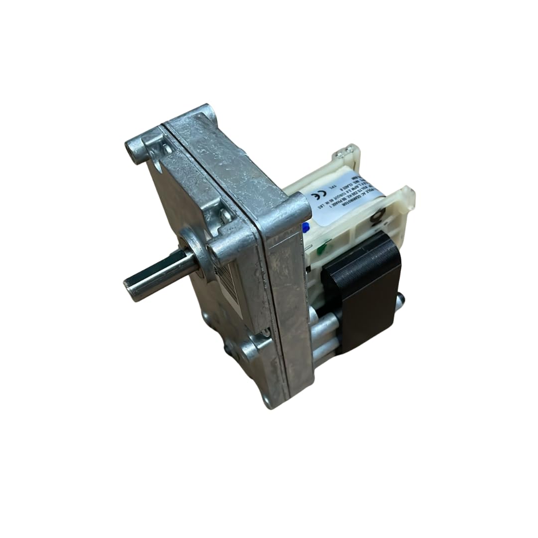Motorreductor Merkle Korff S11048 para estufa de pellets, eje de 9,52 mm, 5,6 rpm, sentido horario – Ref. 2104
