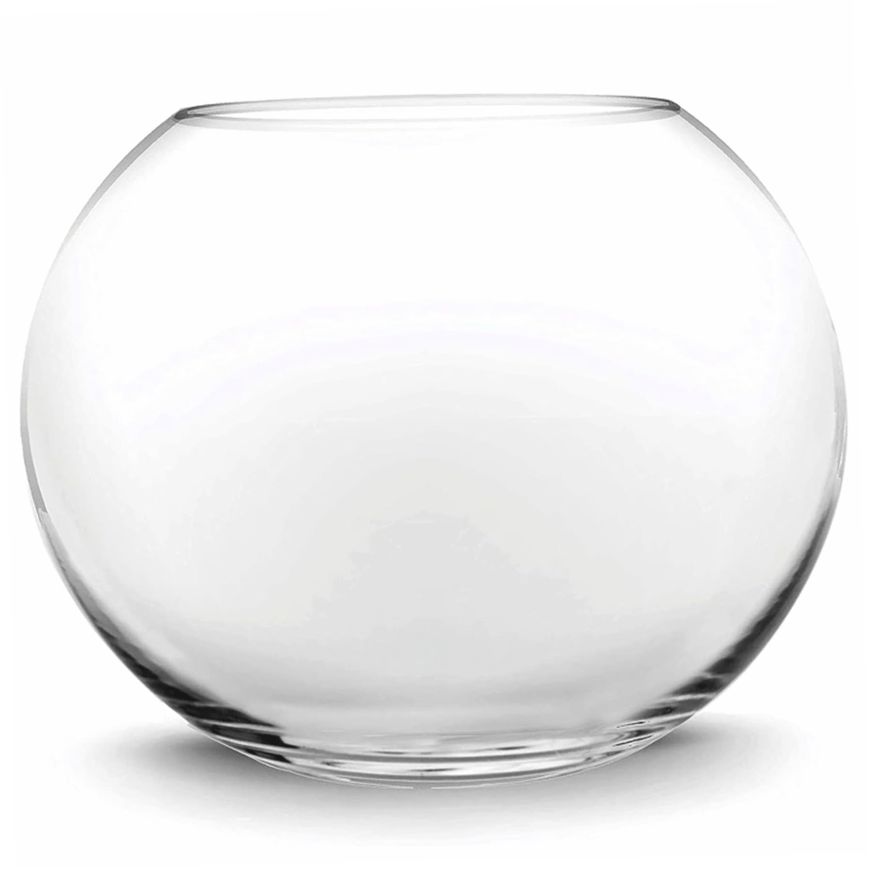 Bol à poisson en verre 24cm cylindrique transparent pour decoration de table moderne