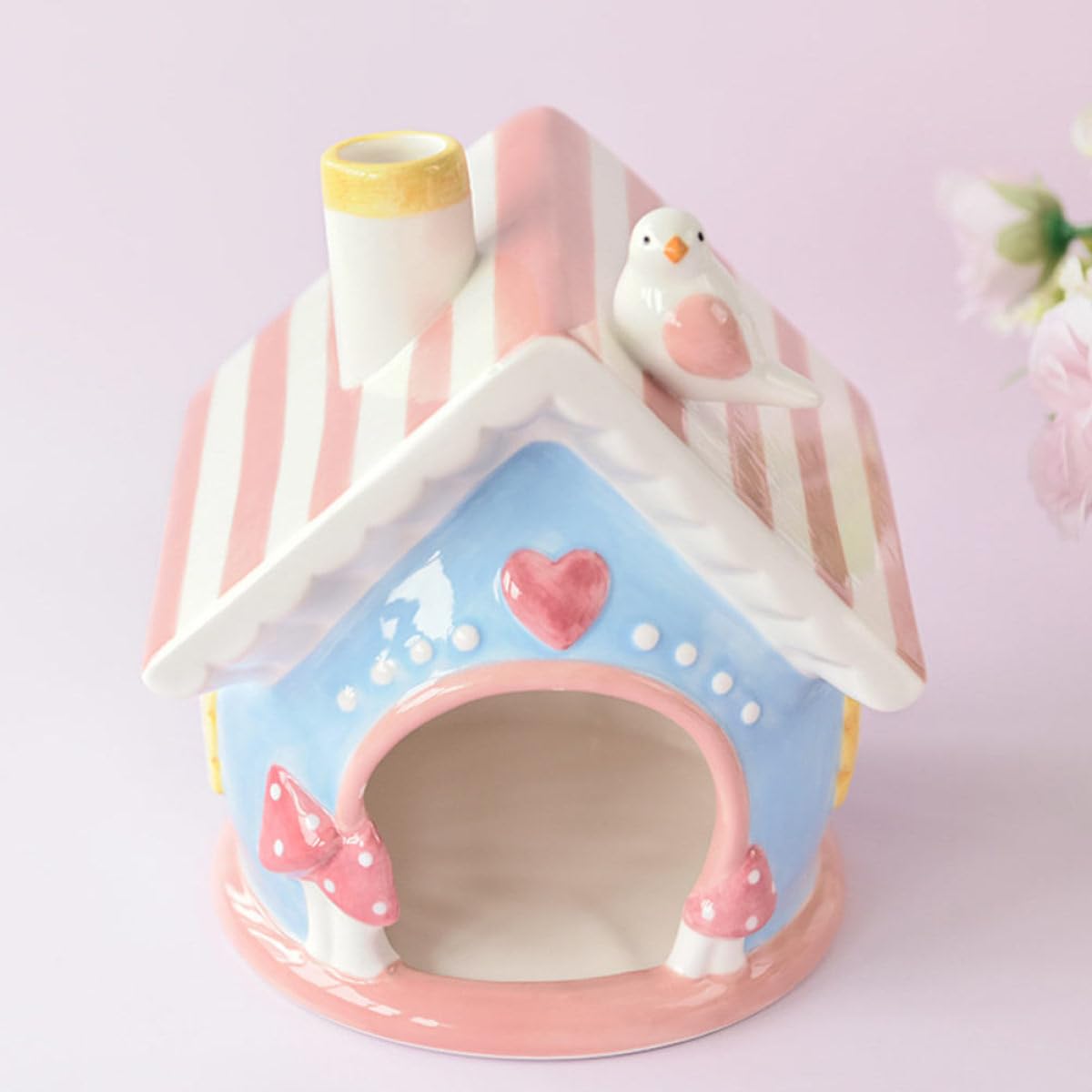Keramik Hamsternest Haustierbett Hamsterversteck Rosa Kleintierhaus Chinchilla Nest Für Kleintiere