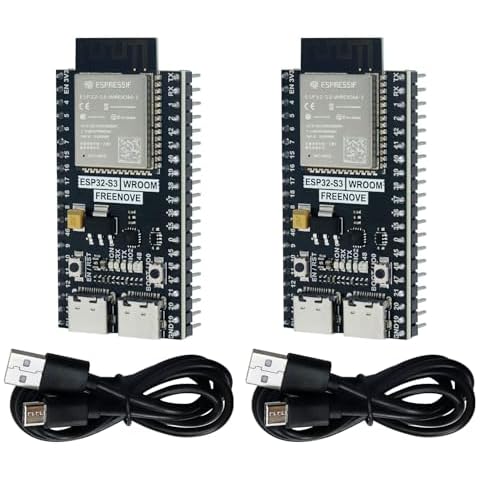 FREENOVE ESP32-S3-WROOM Board Lite (2 Pack), Dual-core 32-bit 240 MHz Microcontroller, Onboard Wireless, Python C Code, Example Projects Tutorial Cover