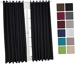 Garneck 2 Peças De Persianas Pretas Cortinas De Janela Blackout Cortinas Decorativas Cortinas De Bloqueio De Correntes De Ar Cortina De Forro De Janela Cortina Para Casa Cortinas Blackout